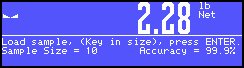 ITRAX Weigh-Tronix PC-820 Counting Application ready to calculate the piece weight