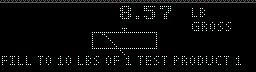 Check-weighing graph showing accept/reject